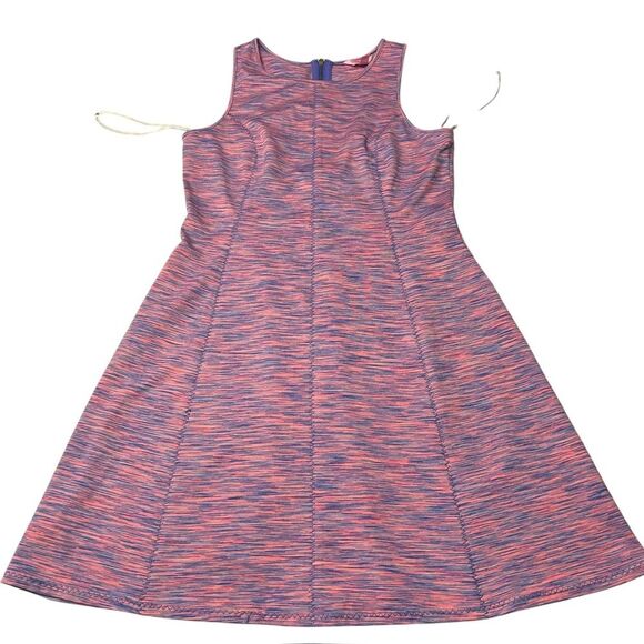 Lilly Pulitzer Size M Runaround‎ Stretch Fit Flare Dress Flamingo Pink Space Dye - Picture 2 of 11